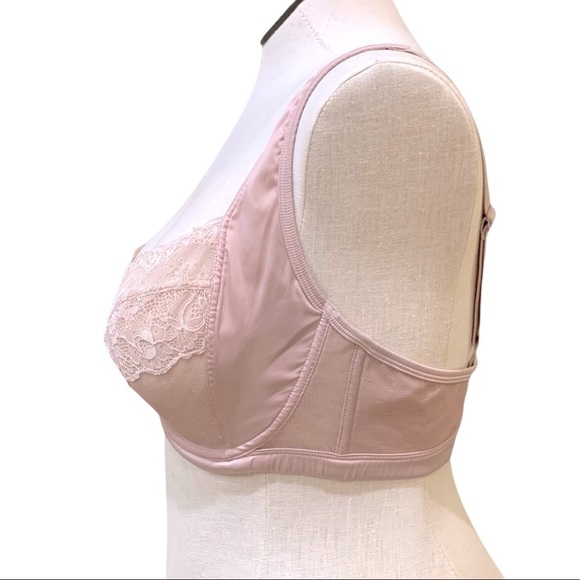 Adore Me bra light dusty rose lace & satin unlined underwire 38DDD - Picture 4 of 10
